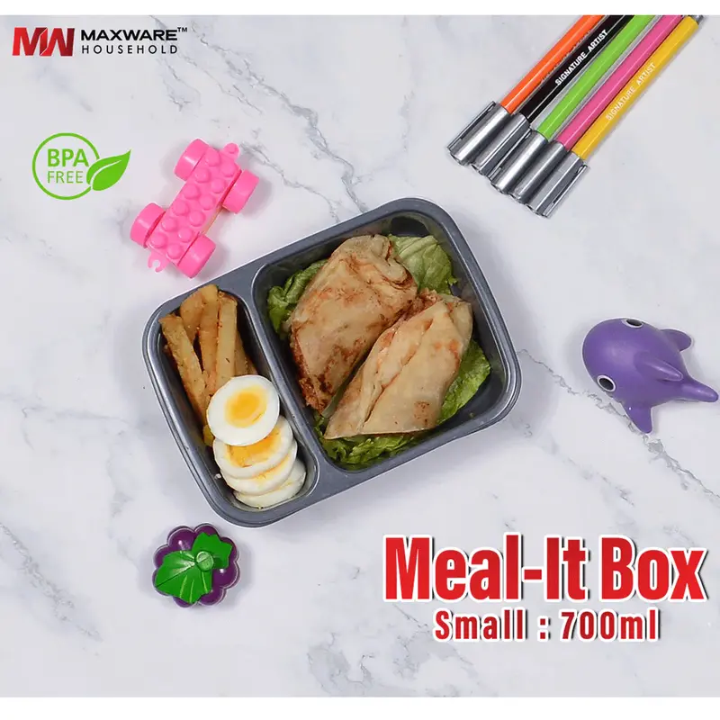 Maxware Meal-It Small Bento Box – 700Ml Portion-Controlled Container 1