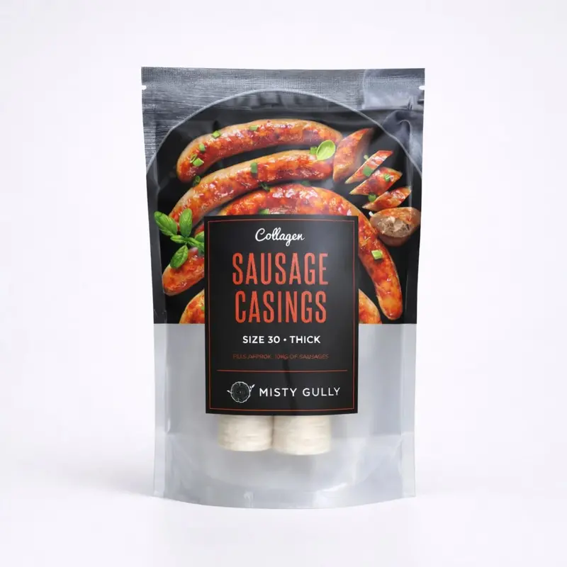 Misty Gully Collagen Sausage Casings – Size 30 For Fresh Homemade Links 1