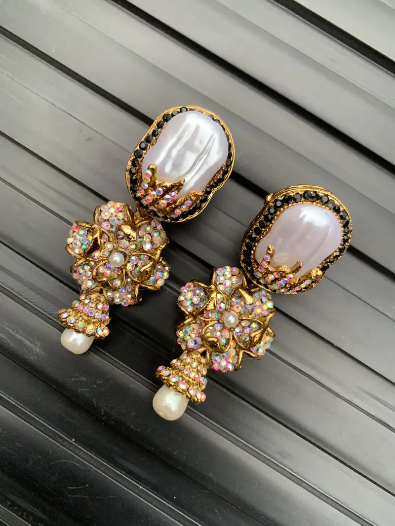 Mop Turkish-Style Dangle Earrings – Artisan-Made Cultural Accent (Style M3) 1