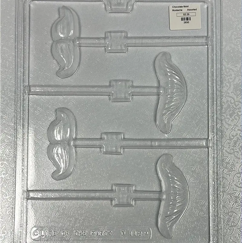 Mustache Chocolate Lollipop Mold 1