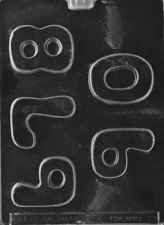 Number Chocolate Mold Set – Digits 0 Through 6 1