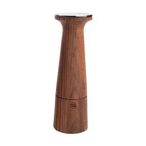 Oblique Walnut Salt Grinder With Precision Mechanism 1