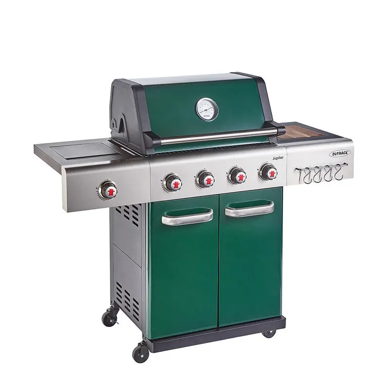 Outback Jupiter Green 4-Burner Hybrid Grill 1