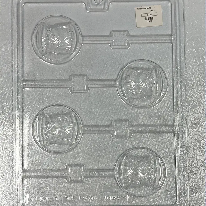 Owl-Shaped Chocolate Lollipop Mold 1