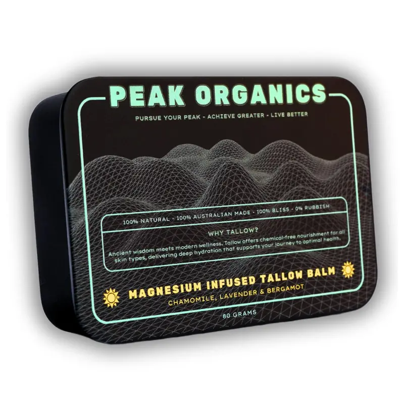 Peak Organics Magnesium Tallow Balm With Chamomile, Lavender & Bergamot – 80G 1