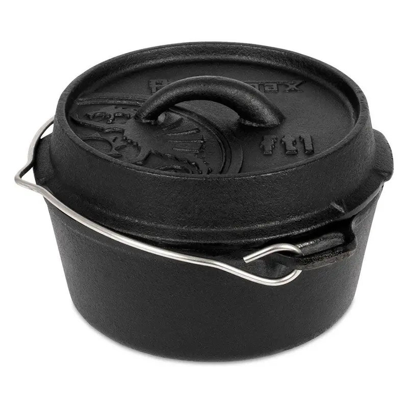 Petromax 0.93L Pre-Seasoned Cast Iron Dutch Oven (Ft1-T) 1