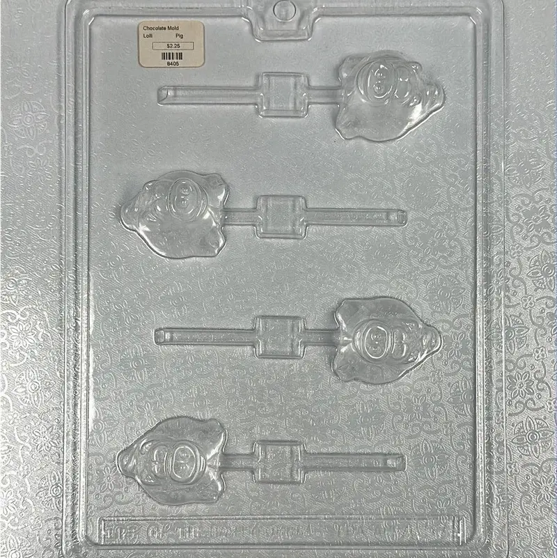Pig Chocolate Lollipop Mold 1
