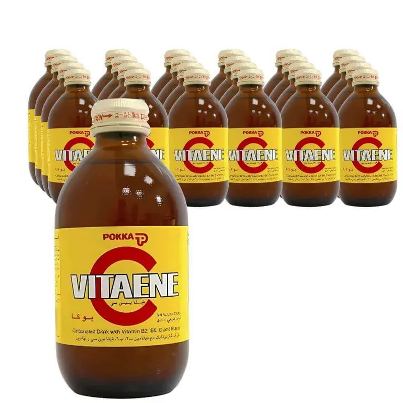 Pokka Vitaene C Carbonated Multivitamin Drink – Orange-Pineapple Flavor, 24 × 240Ml Bottles, 100% Nrv B Vitamins, Made In Japan 1