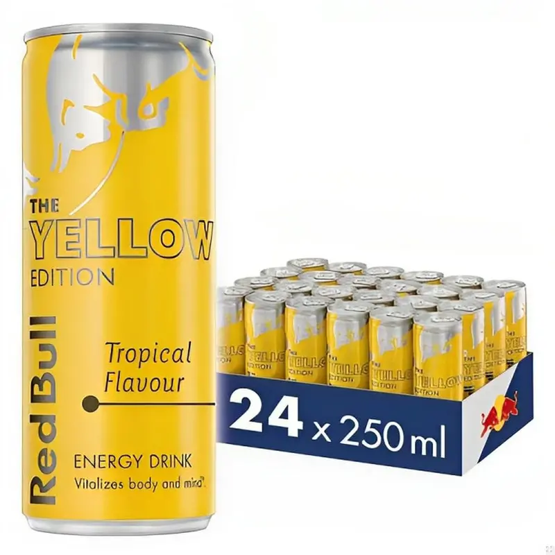 Red Bull The Yellow Edition Tropical – 24-Pack Of 250Ml Energy Drinks With Exotic Fruit Flavor 1
