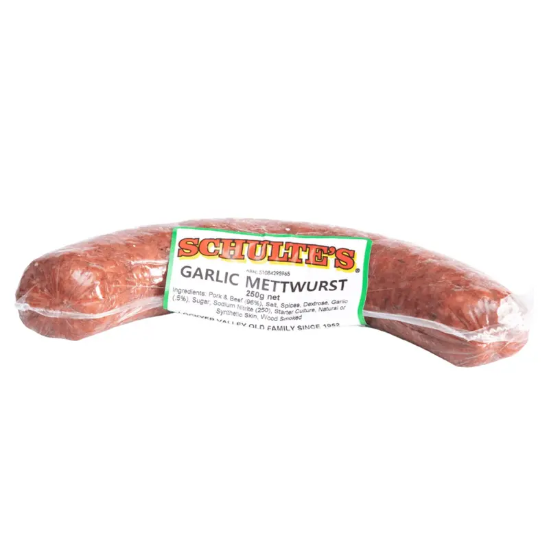 Schulte'S Garlic Mettwurst – Savory Fermented Sausage 1
