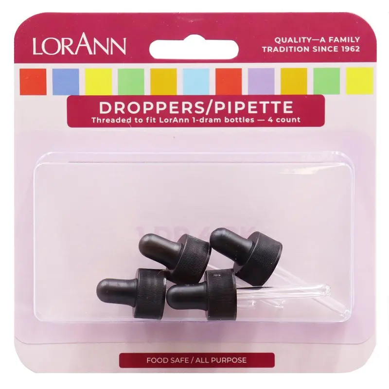 Small Threaded Dropper Set For 1 Dram Bottles (4-Pack) 1