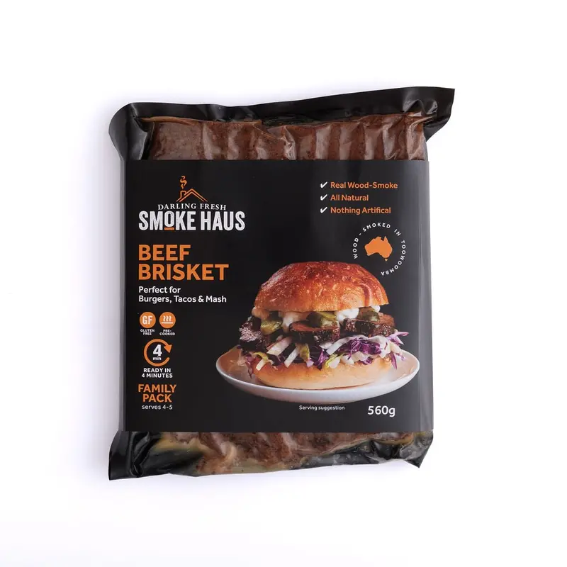 Smoke Haus Slow-Smoked Pre-Cooked Beef Brisket – 560G Family Pack 1