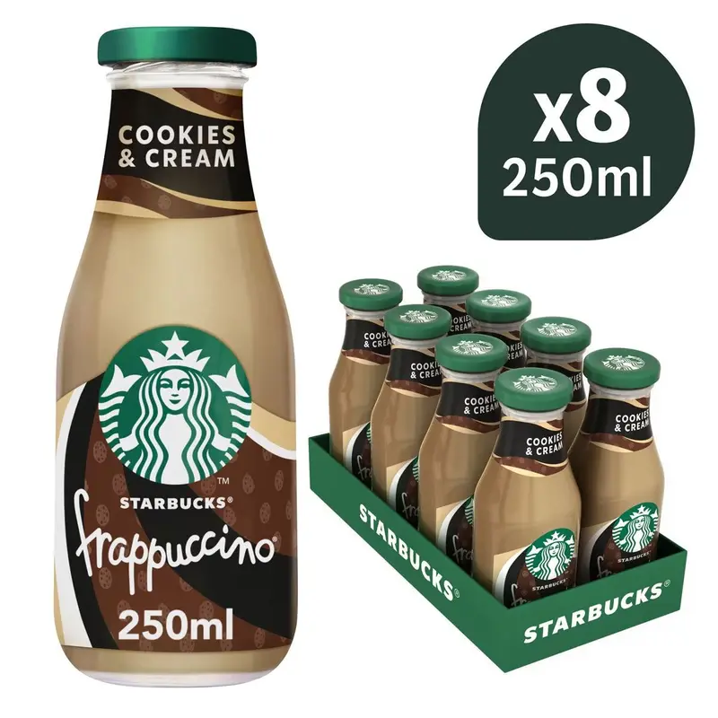 Starbucks Frappuccino Cookies & Cream – Indulgent Dessert-Style Coffee Drink, 8 X 250Ml 1