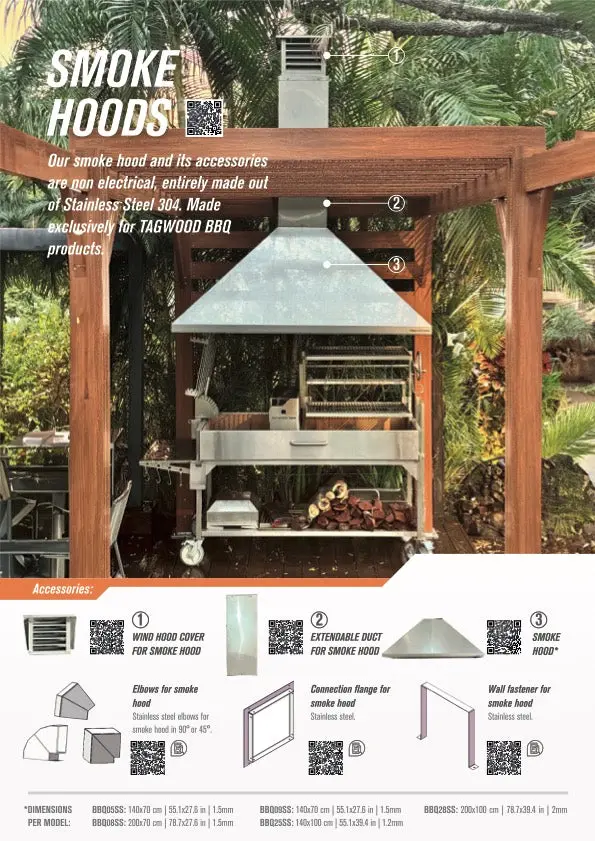 Tagwood Smoke Hood For Bbq25Ss – Natural Draft Extraction (Pre-Order) 1