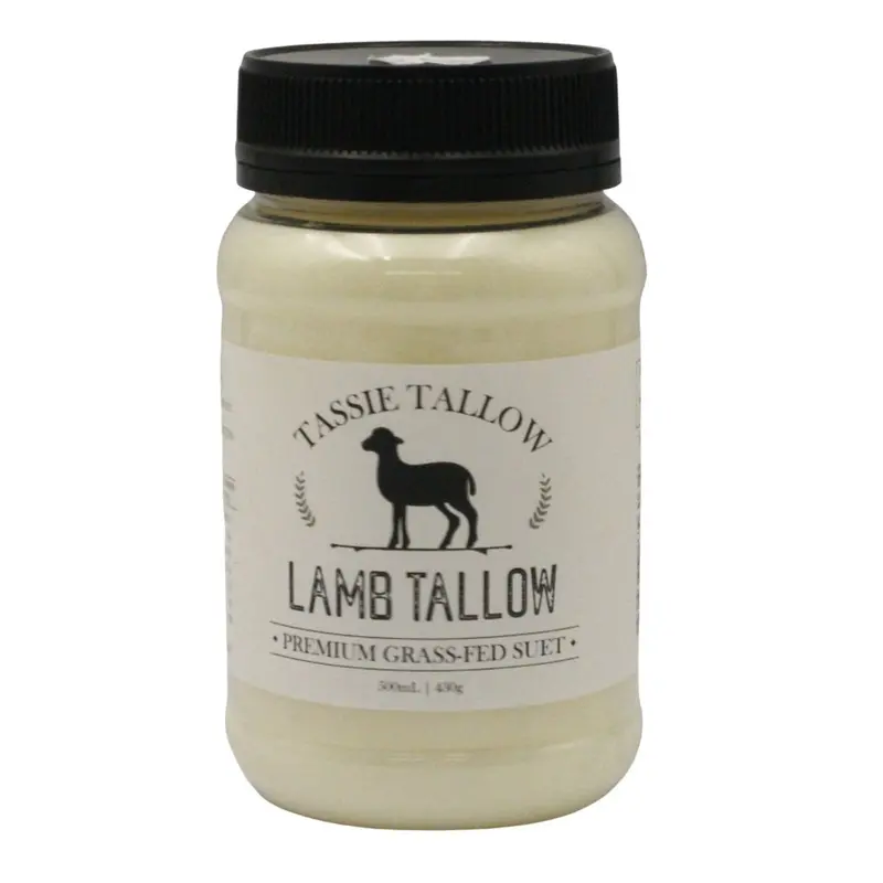Tassie Tallow Grass-Fed Lamb Tallow – 500Ml Jar 1