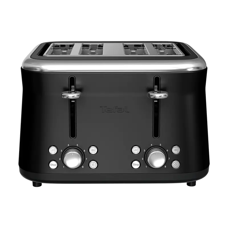 Tefal Collection 4-Slice Toaster In Matte Black – Tf7208 1