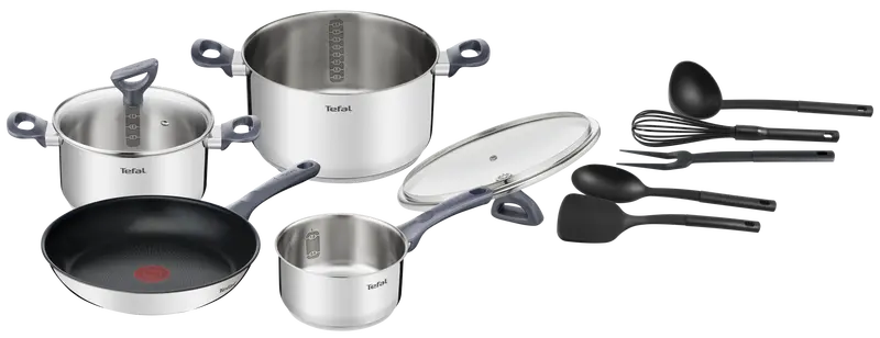 Tefal Daily Cook Stainless Steel 4-Piece Induction Set With Utensils 1