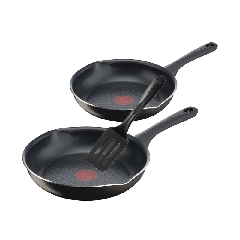 Tefal Day By Day Twin Frypan Set – 20 Cm And 28 Cm With Bonus Cooking Utensil 1