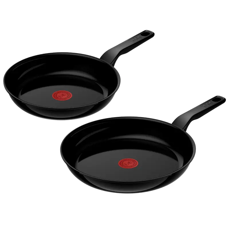 Tefal Renew Black Ceramic Non-Stick Frypan Set – 20 Cm And 28 Cm Twin Pack 1