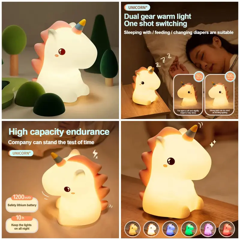 Unicorn-Themed Led Night Lamp – Decorative Children’S Bedroom Light 1