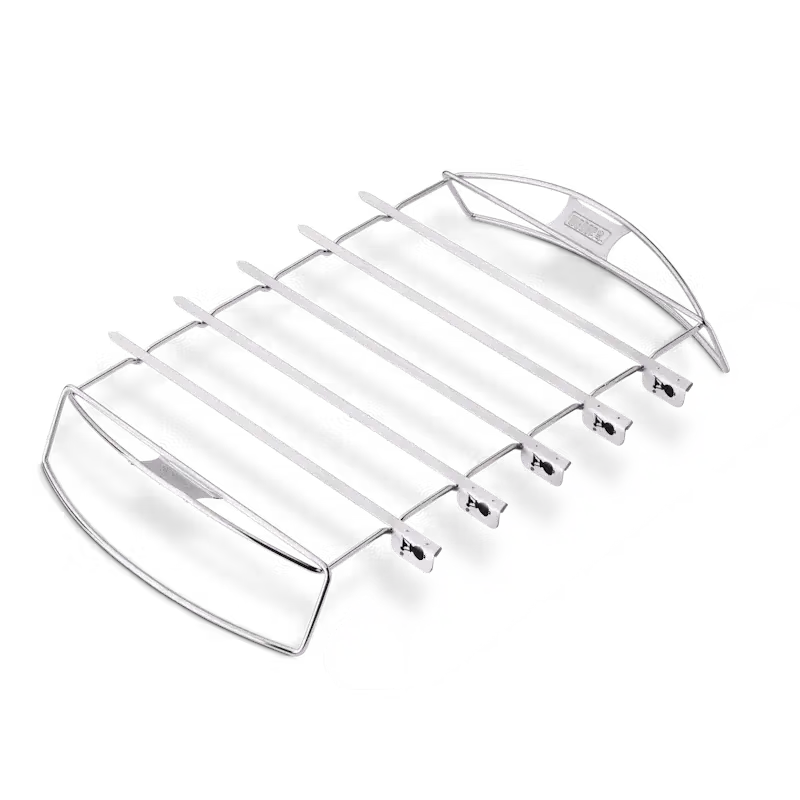 Weber 5-Piece Kebab Skewer Set With Rack 1