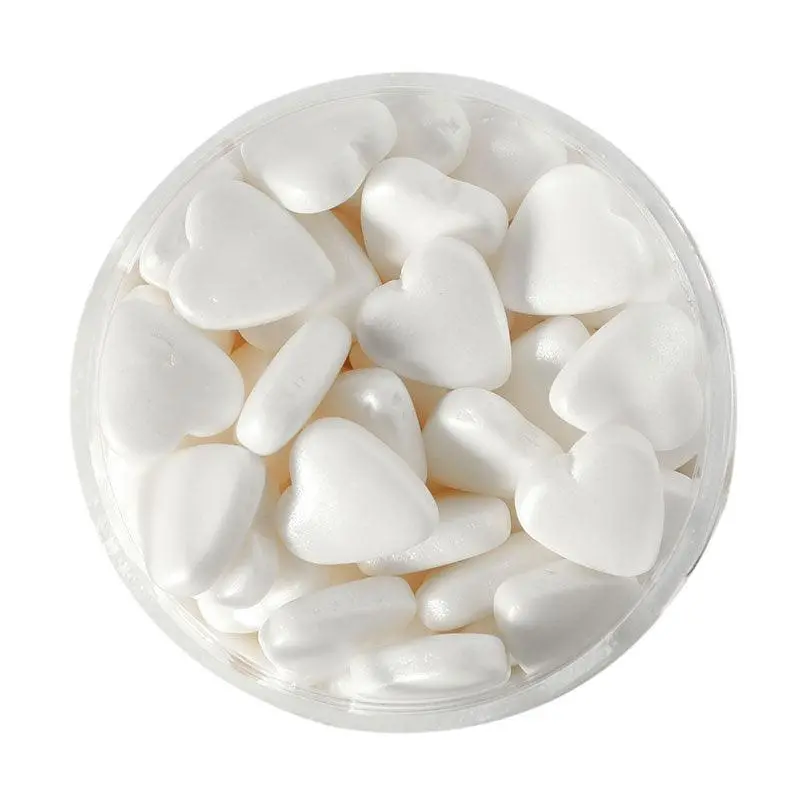 White Heart-Shaped Sprinkles – Romantic Confectionery Blend 1