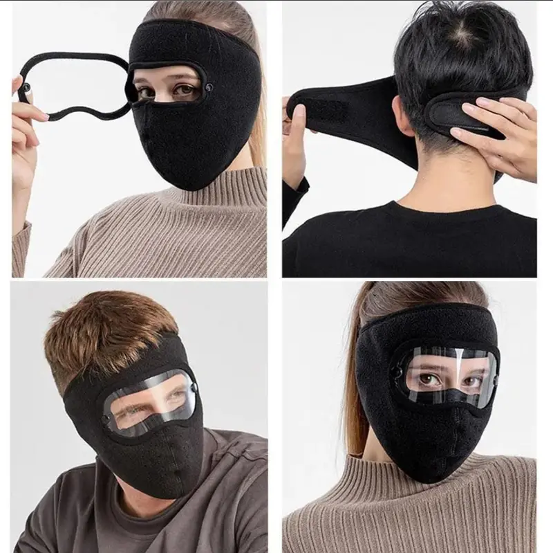 Windproof Full-Face Winter Mask With Anti-Fog Goggles, Breathable Hooded Cycling & Ski Cap 1